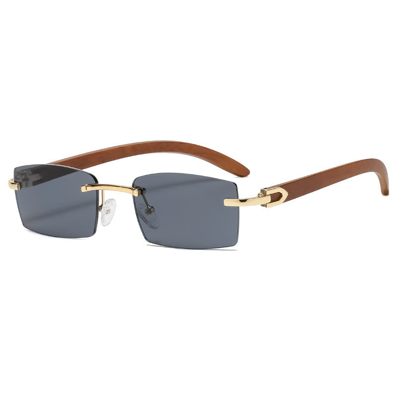 Wholesale Fashionable ultra-clear frameless ocean-lens diamond-cut edge trendy Sunglasses